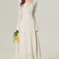 Temperament gentle style apricot floral dress women's new square neck dress R1955