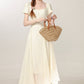 Temperament gentle style apricot dress 2025 new style this year's popular dress R1960