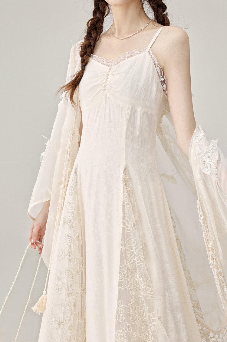 Beautiful and gentle apricot butterfly chiffon cardigan new versatile jacket R1967