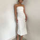 Hot girl sexy slit tube top dress slim fit medium length hip waist dress high-end long skirt R3037