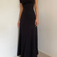 Summer French Square Neck Dress Slim Fit Short Sleeves Knee-Length Temperament Long Dress R3028