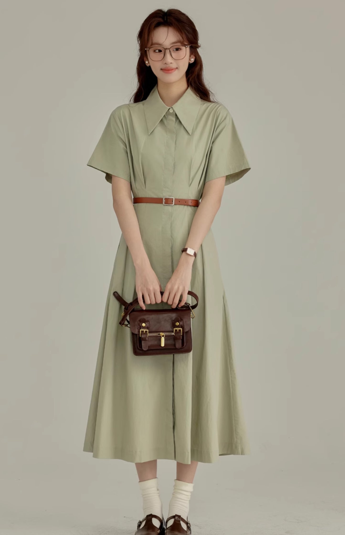 2025 new French gentle style short-sleeved dress interview outfit R1969