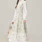 Temperament gentle style green floral dress female popular wear this year R1970