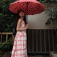 Pink plaid sleeveless dress beautiful age-reducing loose A-line vest dress R0585