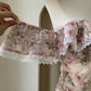 Tea dress ruffled open back waist floral dress for women new style R2187