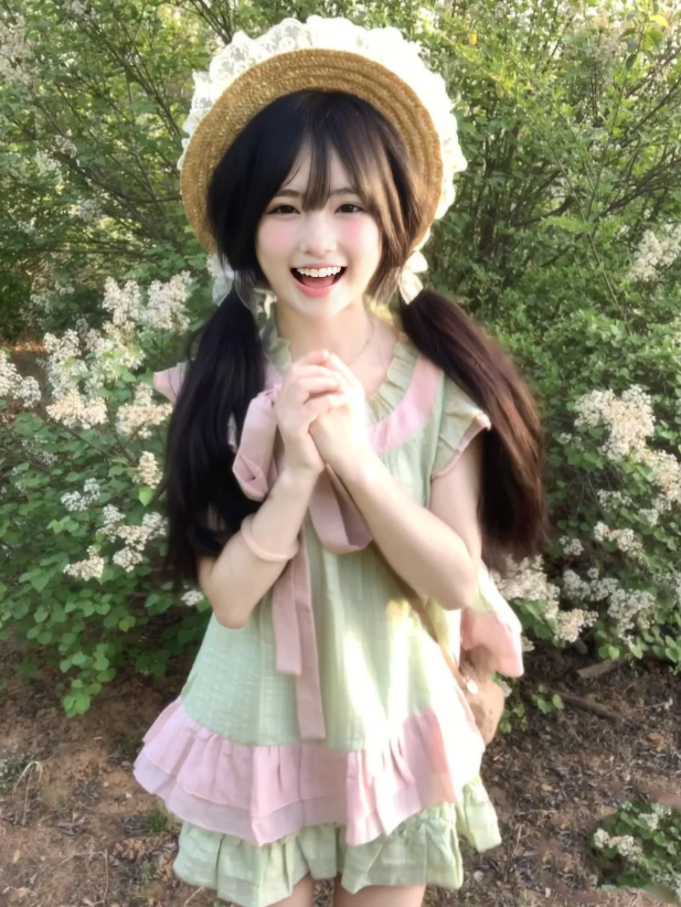 Pure outfit set casual green small flying sleeve top short skirt two-piece set R0834