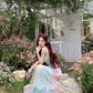 A Line Rainbow Colors Long Stunning Evening Gown Party Prom Dress       S7297