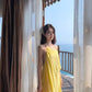 A Line Yellow Long Stunning Evening Gown Party Prom Dress       S7295