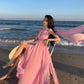 A Line Pink Long Stunning Evening Gown Party Prom Dress       S7307