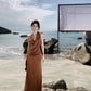 A Line Brown Long Stunning Evening Gown Party Prom Dress       S7305