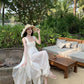 A Line White Long Stunning Evening Gown Party Prom Dress       S7293