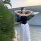 A Line Black Long Stunning Evening Gown Party Prom Dress S7310