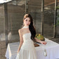 A Line White Long Stunning Evening Gown Party Prom Dress       S7275
