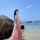 A Line Pink Long Stunning Evening Gown Party Prom Dress       S7309