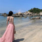 A Line Pink Long Stunning Evening Gown Party Prom Dress       S7309