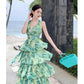 A Line Green Long Stunning Evening Gown Party Prom Dress       S7300