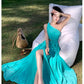 A Line Blue Long Stunning Evening Gown Party Prom Dress       S7279