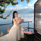 A Line White Long Stunning Evening Gown Party Prom Dress       S7275
