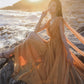 A Line Orange Long Stunning Evening Gown Party Prom Dress       S7302