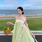 Tube Top Yellow Long Stunning Evening Gown Party Prom Dress       S7276