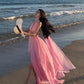A Line Pink Long Stunning Evening Gown Party Prom Dress       S7307