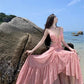 A Line Pink Long Stunning Evening Gown Party Prom Dress       S7309