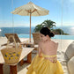 A Line Yellow Long Stunning Evening Gown Party Prom Dress       S7296
