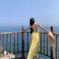 A Line Yellow Long Stunning Evening Gown Party Prom Dress       S7295