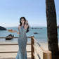 Fishtail Blue Long Stunning Evening Gown Party Prom Dress       S7266
