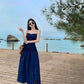 A Line Blue Long Stunning Evening Gown Party Prom Dress       S7301