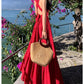 A Line Red Long Stunning Evening Gown Party Prom Dress       S7294