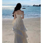 A Line White Long Stunning Evening Gown Party Prom Dress       S7298