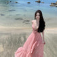 A Line Pink Long Stunning Evening Gown Party Prom Dress       S7309