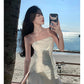 A Line White Long Stunning Evening Gown Party Prom Dress       S7298