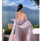 A Line Purple Long Stunning Evening Gown Party Prom Dress       S7299