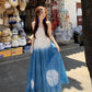 A Line Blue Long Stunning Evening Gown Party Prom Dress       S7291