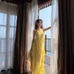 A Line Yellow Long Stunning Evening Gown Party Prom Dress       S7295