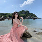 A Line Pink Long Stunning Evening Gown Party Prom Dress       S7309
