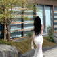 White lace suspender dress beautiful waist hip skirt R0526