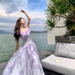 A Line Purple Long Stunning Evening Gown Party Prom Dress       S7312