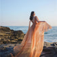 A Line Orange Long Stunning Evening Gown Party Prom Dress       S7302