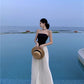 A Line Black Long Stunning Evening Gown Party Prom Dress S7310