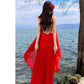 A Line Red Long Stunning Evening Gown Party Prom Dress       S7292