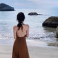 A Line Brown Long Stunning Evening Gown Party Prom Dress       S7305