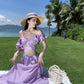 A Line Purple Long Stunning Evening Gown Party Prom Dress       S7288