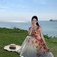 A Line Orange Long Stunning Evening Gown Party Prom Dress       S7267