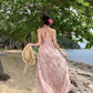 A Line Pink Long Stunning Evening Gown Party Prom Dress       S7284