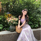 A Line Purple Long Stunning Evening Gown Party Prom Dress       S7312