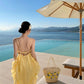 A Line Yellow Long Stunning Evening Gown Party Prom Dress       S7296