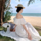 A Line White Long Stunning Evening Gown Party Prom Dress       S7273